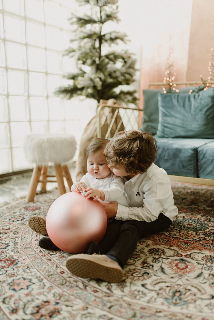 Niños disfrutando de una sesión de Navidad en Burgos