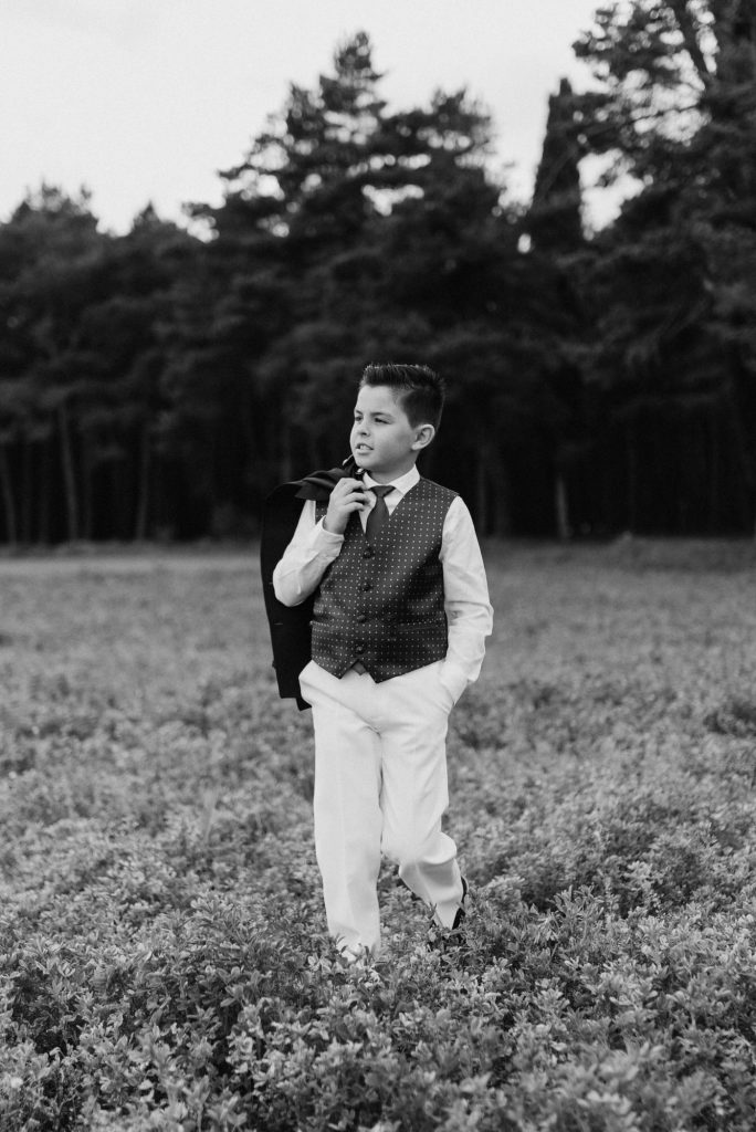 Retrato de comunión de un niño durante su reportaje en Burgos